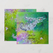 DIAMOND FEATHERS, groene paarse goudsparken Kaart (Voorkant / Achterkant)