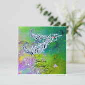 DIAMOND FEATHERS, groene paarse goudsparken Kaart (Staand voorkant)