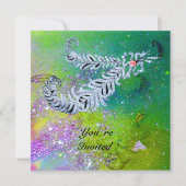 DIAMOND FEATHERS, groene paarse goudsparken Kaart (Voorkant)