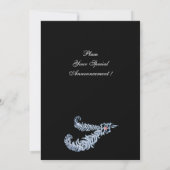 DIAMOND FEATHERS MONOGRAM, roodbruin, roze Kaart (Achterkant)