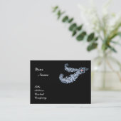 DIAMOND FEATHERS MONOGRAM, roze Visitekaartje (Staand voorkant)