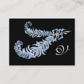 DIAMOND FEATHERS MONOGRAM, roze Visitekaartje (Achterkant)