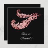 DIAMOND FEATHERS, Pink Champagne Metallic Kaart (Voorkant / Achterkant)