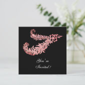 DIAMOND FEATHERS, Pink Champagne Metallic Kaart (Staand voorkant)