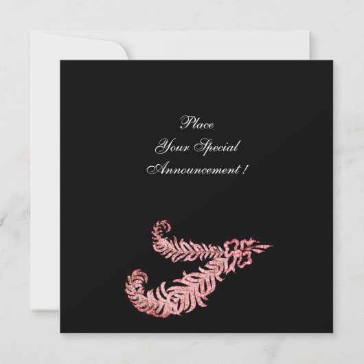 DIAMOND FEATHERS, Pink Champagne Metallic Kaart (Achterkant)