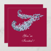 DIAMOND FEATHERS, rood Kaart (Voorkant / Achterkant)