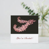 DIAMOND FEATHERS ,Roze Champagne Metaalglans Kaart (Staand voorkant)