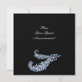 DIAMOND FEATHERS ,Roze Ijs Metaalglans Kaart (Achterkant)