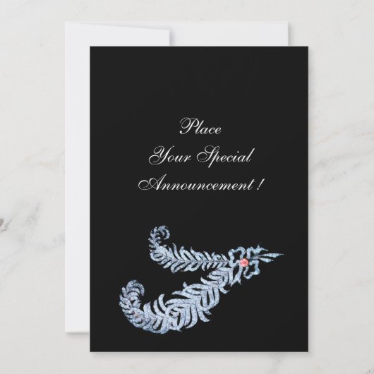 DIAMOND FEATHERS, roze Kaart (Achterkant)