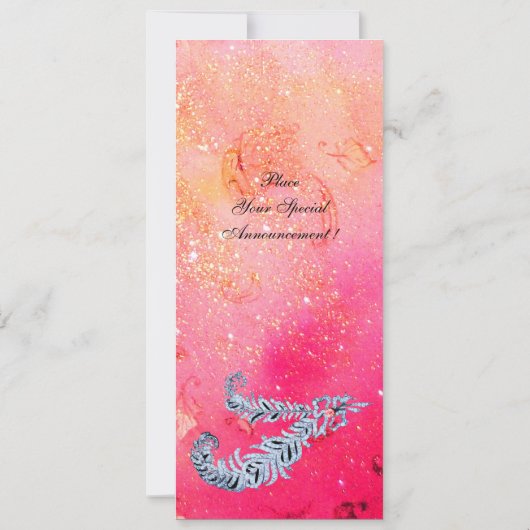 DIAMOND FEATHERS, roze sparken Kaart (Achterkant)