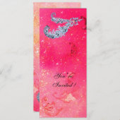 DIAMOND FEATHERS, roze sparken Kaart (Voorkant / Achterkant)