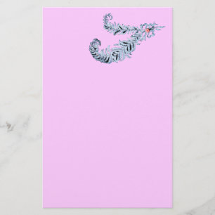 DIAMOND FEATHERS, roze, zwart en wit Briefpapier