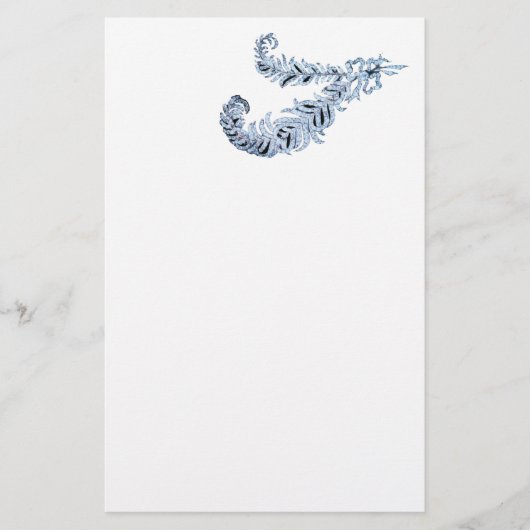 DIAMOND FEATHERS ,zwart en wit Briefpapier (Voorkant)