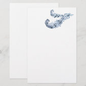 DIAMOND FEATHERS, zwart-wit Briefpapier (Voorkant / Achterkant)