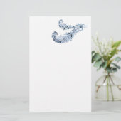 DIAMOND FEATHERS, zwart-wit Briefpapier (Staand voorkant)