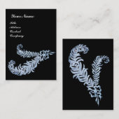 DIAMOND FEATHERS, zwart-wit Visitekaartje (Voorkant / Achterkant)