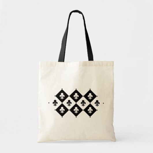 Diamond Fleur De Lis Patroon Tote Bag (Voorkant)