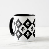 Diamond Fleur De Lis Pattern Mok (Voorkant links)