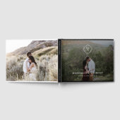 Diamond Floral Monogram en Photo Wedding Gastenboek (Volledig)