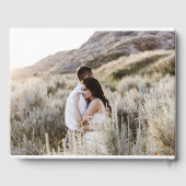 Diamond Floral Monogram en Photo Wedding Gastenboek (Achterkant)