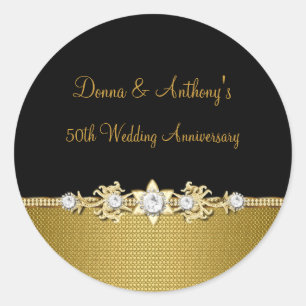 Diamond Flower 50ste huwelijksjubileum sticker