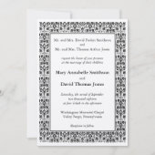 Diamond Flower Wedding Invitation Kaart (Voorkant)