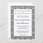 Diamond Flower Wedding Invitation Kaart (Voorkant / Achterkant)