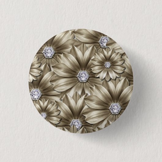 Diamond Flowers Button (Voorkant)