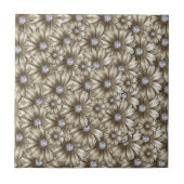 Diamond Flowers Ceramic Tegel - Luxury Tegeltje (Voorkant)