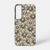 Diamond Flowers Gemstone Samsung Galaxy Hoesje (Achterkant)