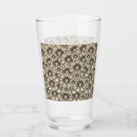 Diamond Flowers Glass Glas (Voorkant)