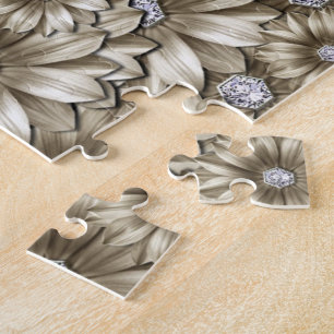 Diamond Flowers Jigzaag Puzzle Gemstone Legpuzzel
