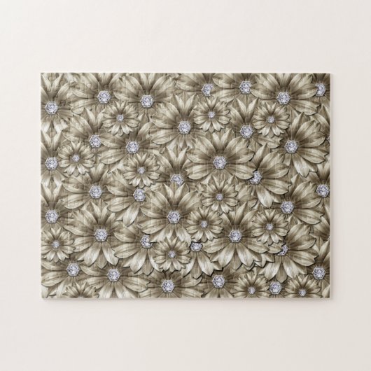 Diamond Flowers Jigzaag Puzzle Gemstone Legpuzzel (Horizontaal)