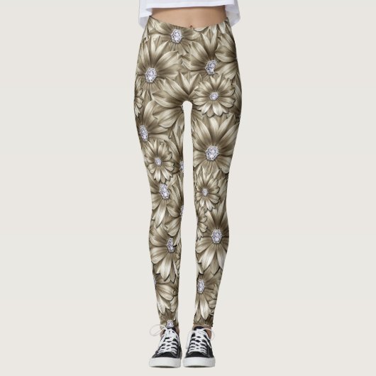 Diamond Flowers Leggings (Voorkant)