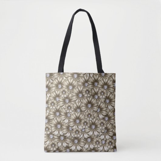 Diamond Flowers Tote Tas (Voorkant)
