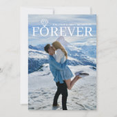 Diamond Forever Foto dubbelzijdig Verloving toevoe Kaart (Voorkant)