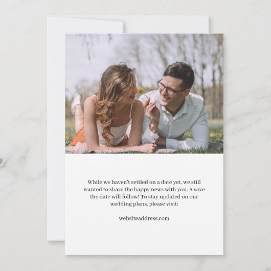 Diamond Forever Foto dubbelzijdig Verloving toevoe Kaart (Achterkant)