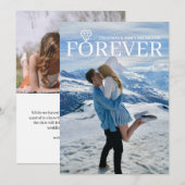 Diamond Forever Foto dubbelzijdig Verloving toevoe Kaart (Voorkant / Achterkant)