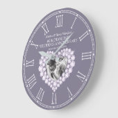 Diamond fotohart 60ste trouwdag grote klok (Hoek)