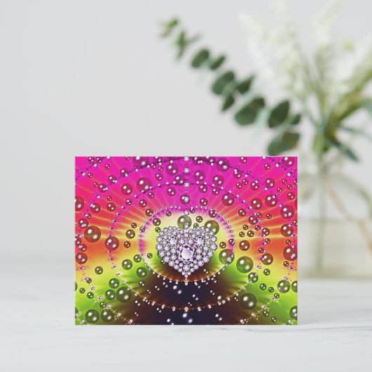 Diamond Fractal Briefkaart (Staand voorkant)