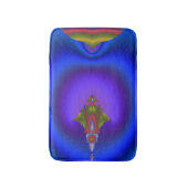 Diamond Fractal in Neon Blue Badmat (Voorkant Verticaal)
