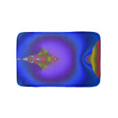 Diamond Fractal in Neon Blue Badmat (Voorkant)