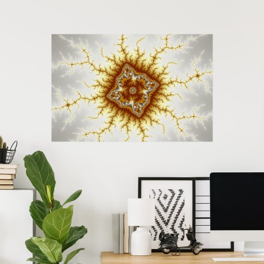 Diamond - Fractal Poster (Thuiskantoor)