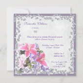 Diamond Framed Flowers 90th Birthday Kaart (Achterkant)