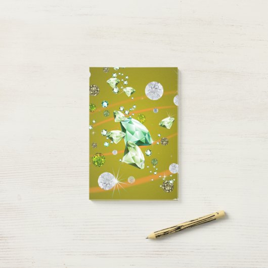 Diamond Galaxy 10 Post-it® Notes (Op bureau)