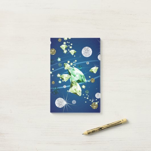 Diamond Galaxy 11 Post-it® Notes (Op bureau)