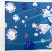 Diamond Galaxy 12 Drieluik Wenskaart (Binnenzijde eerst)