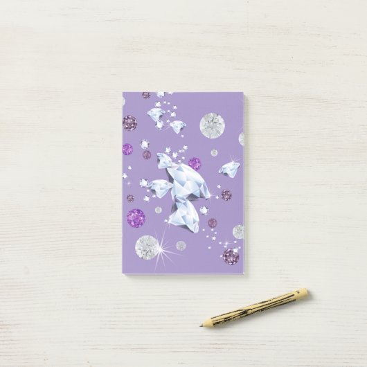 Diamond Galaxy 2 Post-it® Notes (Op bureau)
