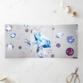 Diamond Galaxy 3 Drieluik Wenskaart (Binnen)