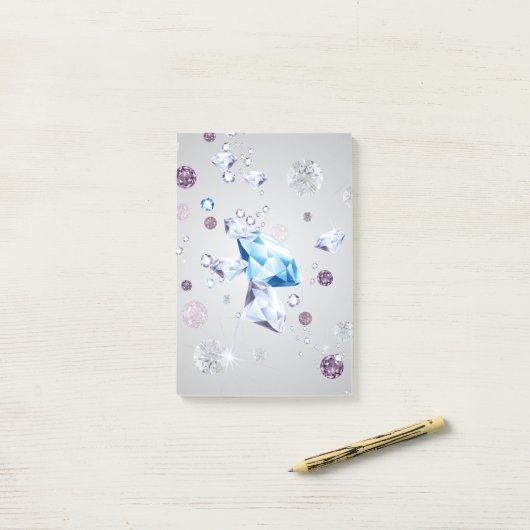 Diamond Galaxy 3 Post-it® Notes (Op bureau)